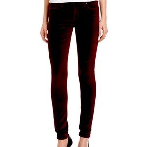 7 for all Mankind Skinny Velvet Jeans NWOT
